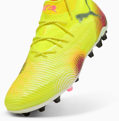 Future 8 Ultimate MG Soccer Cleats Yellow Alert-PUMA Black-Sun Struck 108359-03 Details for Future 8 Ultimate MG Soccer Cleats Yellow Alert-PUMA Black-Sun Struck 108359-03