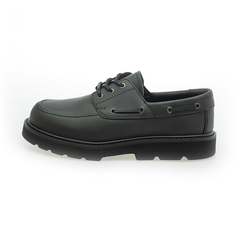 G.T Hawkins Brent Boat Sneakers Plain Black Noodles G160202003
