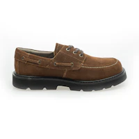 Shop G.T Hawkins Brent Boat Sneakers Kulit Kecoklatan G160202005
