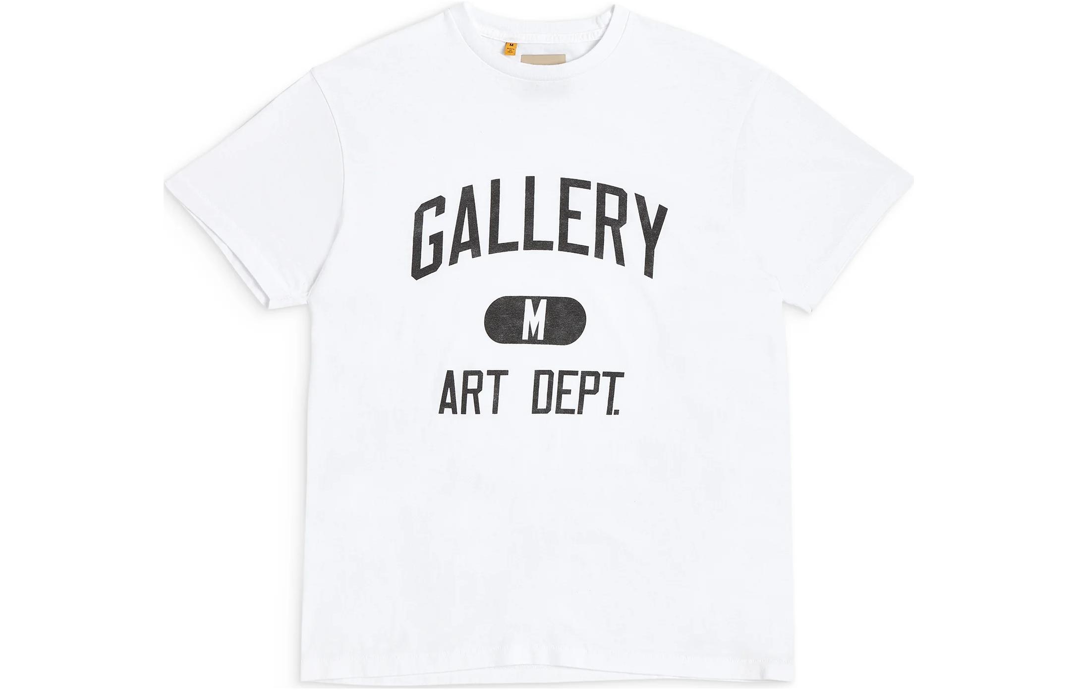 Gallery Dept.  Letter Print Casual Crewneck T-Shirt White AD-1030-WHTE