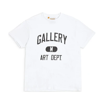Gallery Dept. Letter Print Casual Crewneck T-Shirt White AD-1030-WHTE