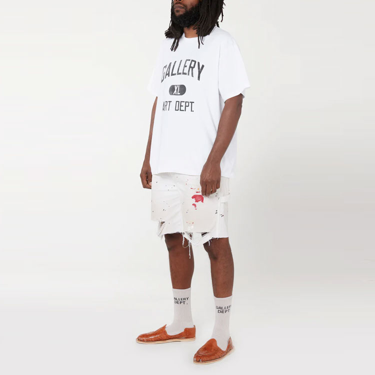 Details for Gallery Dept. Kemeja-T Crewneck Kasual Cetakan Huruf Putih AD-1030-WHTE