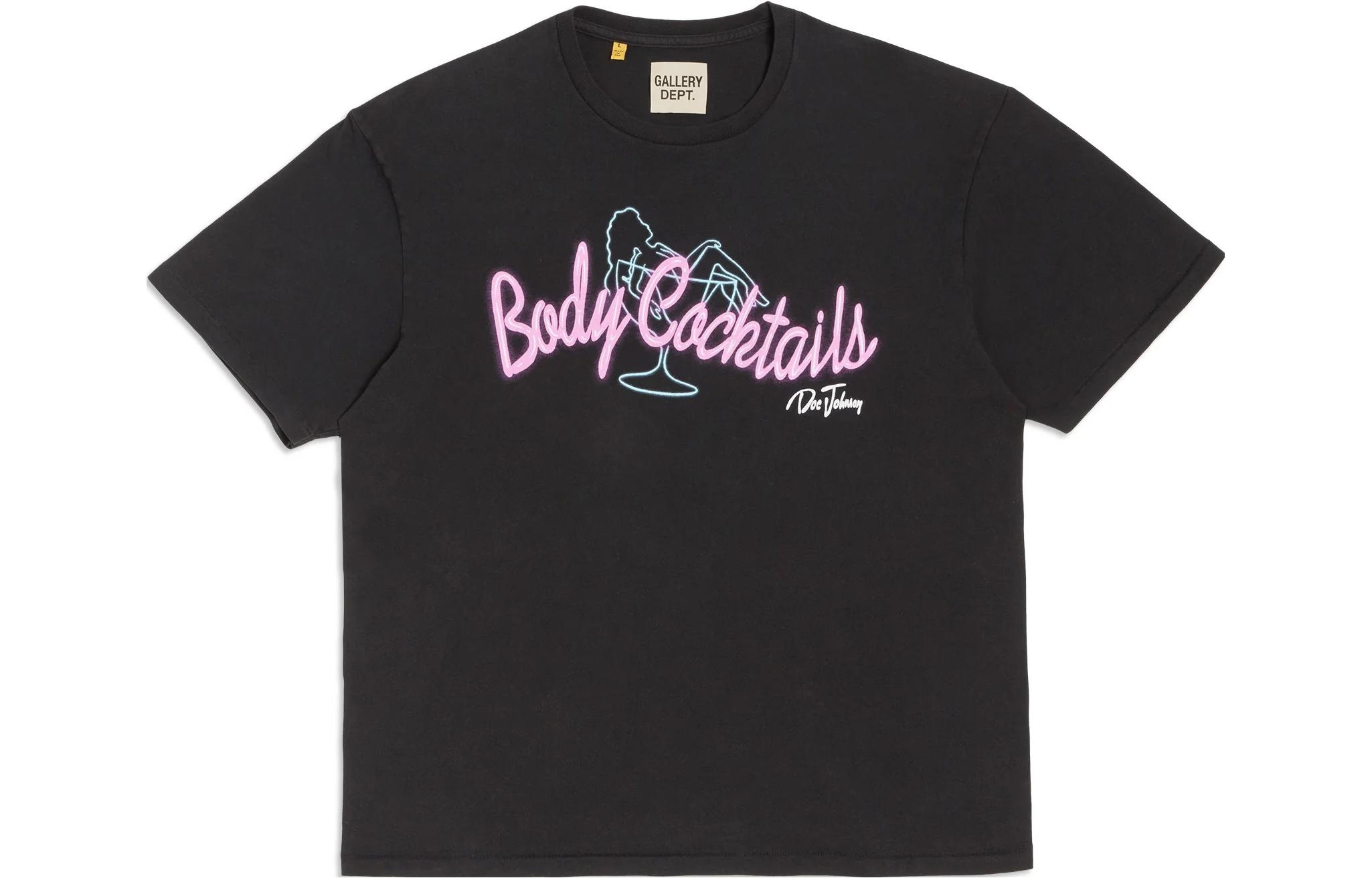 Order Gallery Dept. BODY COCKTAILS Logo Baju-T Crewneck Lelaki Hitam BDC-1000