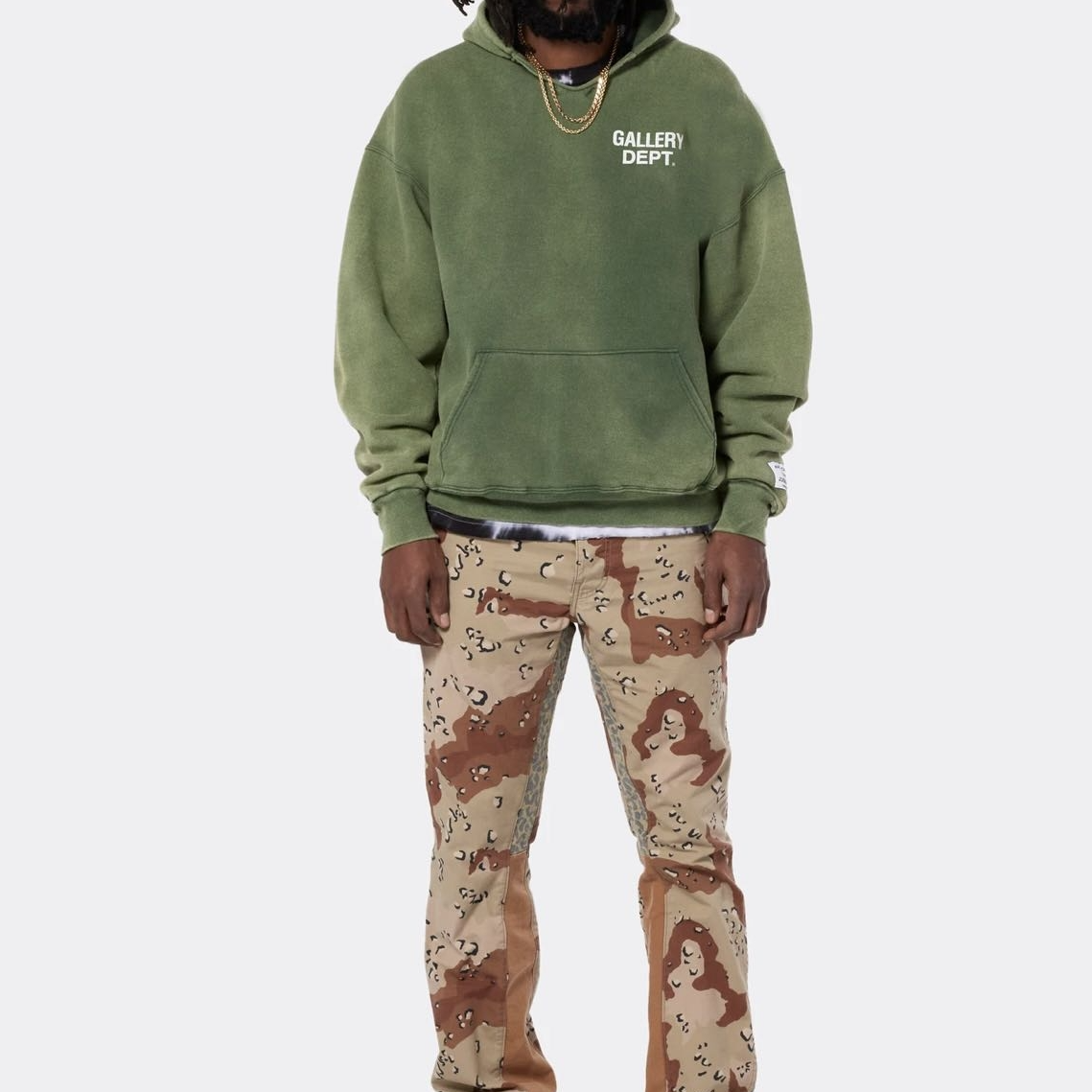 Shop Gallery Dept. Chocolate Chip LA Flare Camo Cargo Jeans SS22 Lelaki Coklat. GD-SS22-073