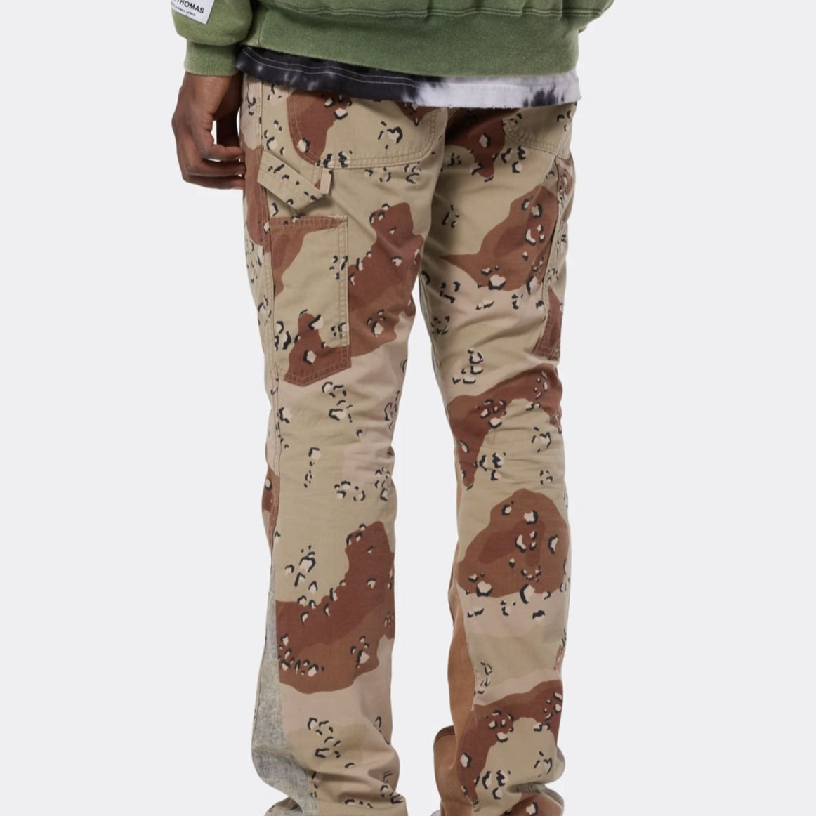 Details for Gallery Dept. Chocolate Chip LA Flare Camo Cargo Jeans SS22 Lelaki Coklat. GD-SS22-073