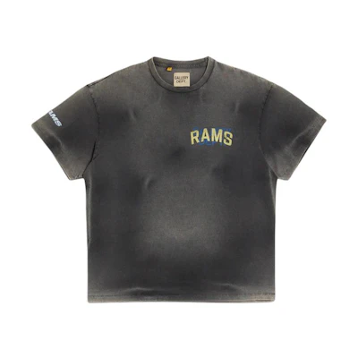 Gallery Dept. Faded Letter Crewneck Short Sleeve Tee Unisex Black RFH-0003C