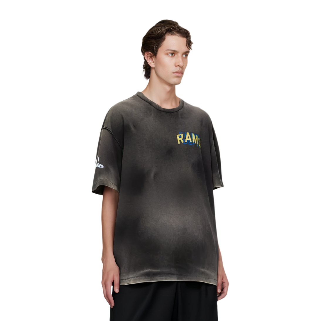 Details for Gallery Dept. Faded Letter Crewneck T-Shirt Unisex Hitam RFH-0003C