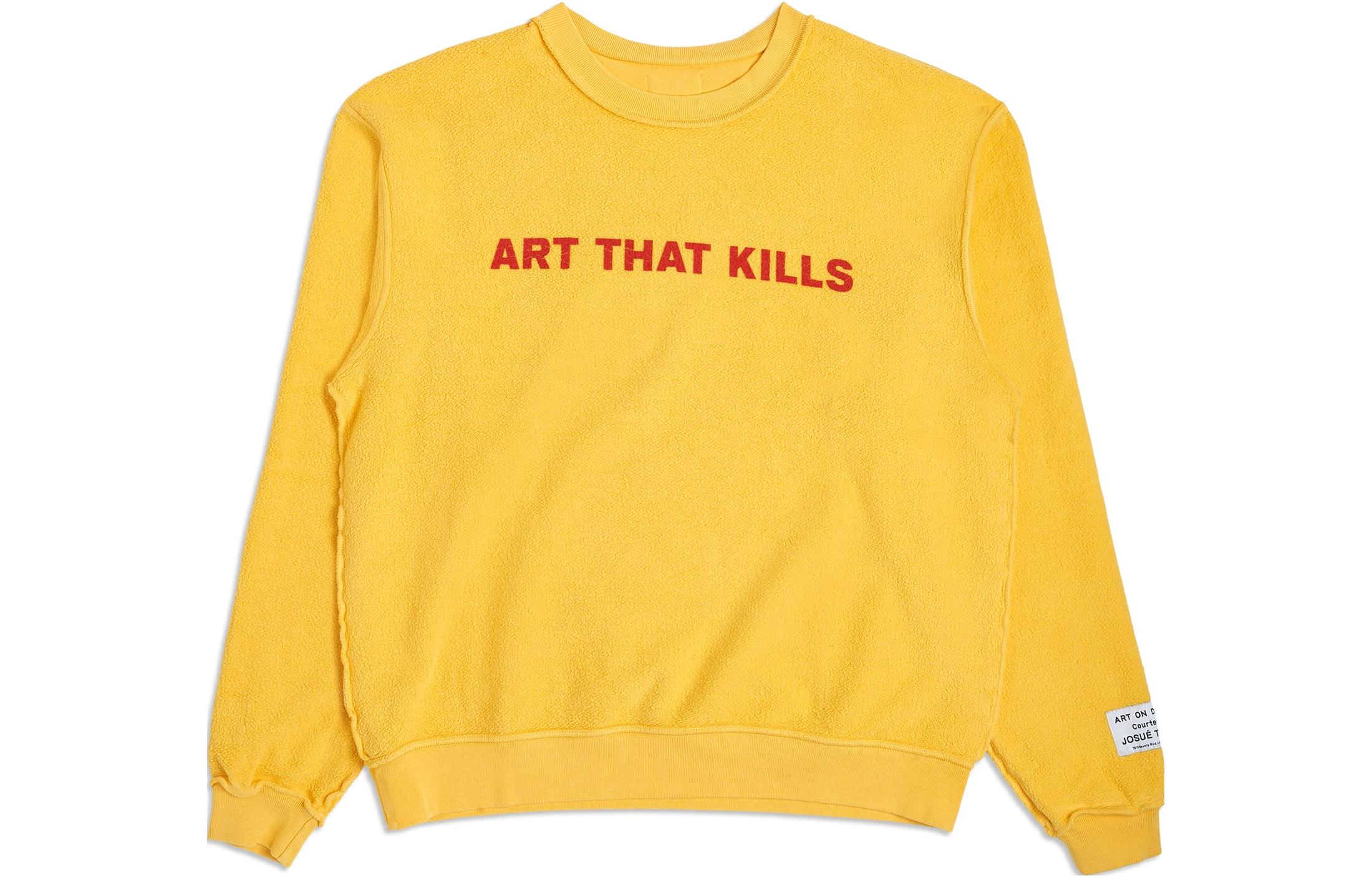 Order Sudadera Unisex Amarilla con Letras Gallery Dept. FW23. ATK-2345-YLLW-M