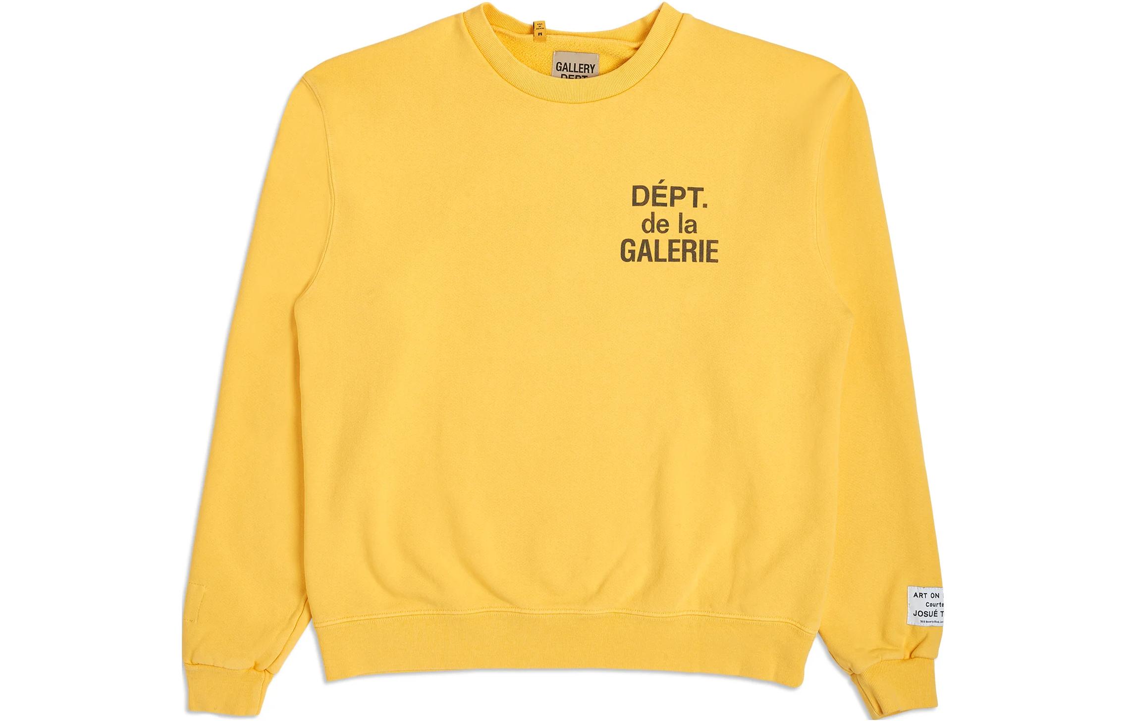 Lookbook Sudadera Unisex Amarilla con Letras Gallery Dept. FW23. ATK-2345-YLLW-M