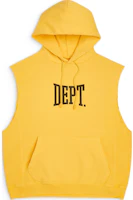 Gallery Dept. FW24 Gold Logo Print Sleeveless Hoodie Vest Unisex. CSD-2071-GLYW Gallery Dept. FW24 Gold Logo Print Sleeveless Hoodie Vest Unisex. CSD-2071-GLYW