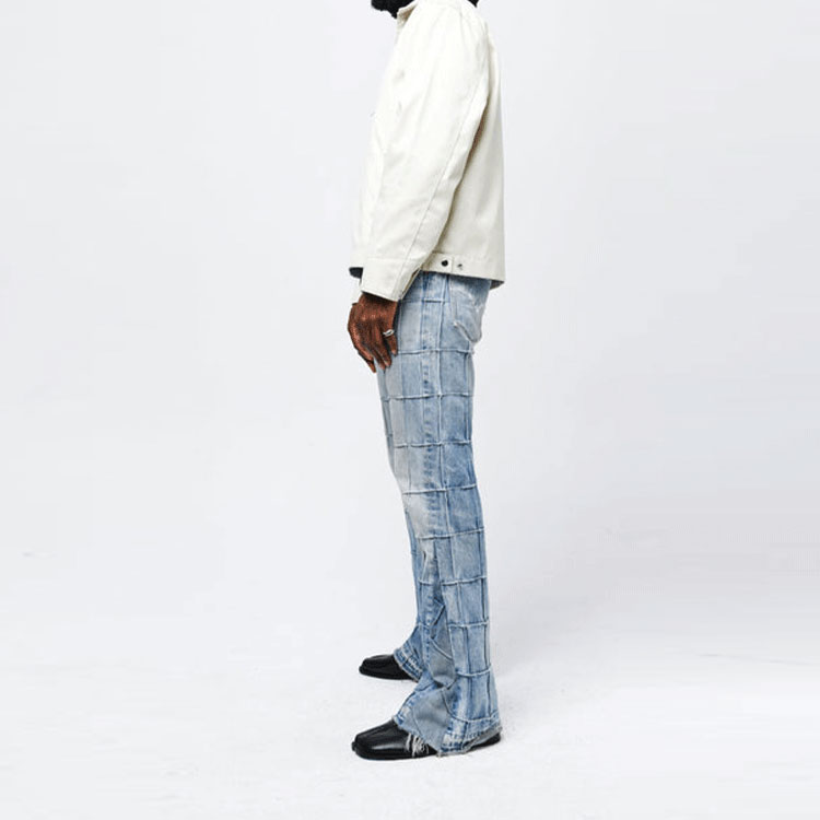 Purchase Gallery Dept. Lenny Flare Patchwork Seluar Denim Biru SS22 Lelaki GD-SS22-59