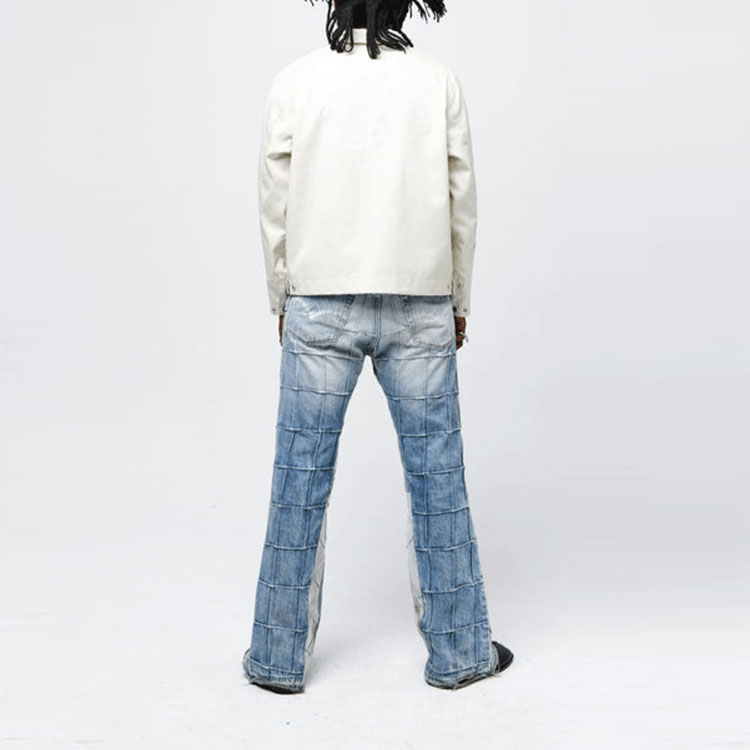 Details for Gallery Dept. Lenny Flare Patchwork Seluar Denim Biru SS22 Lelaki GD-SS22-59