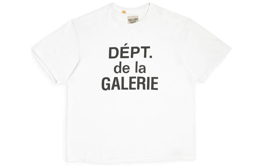 Order Baju-T Putih Unisex Lengan Pendek Gallery Dept. dengan Cetakan Huruf DDLG-1030-WHTE