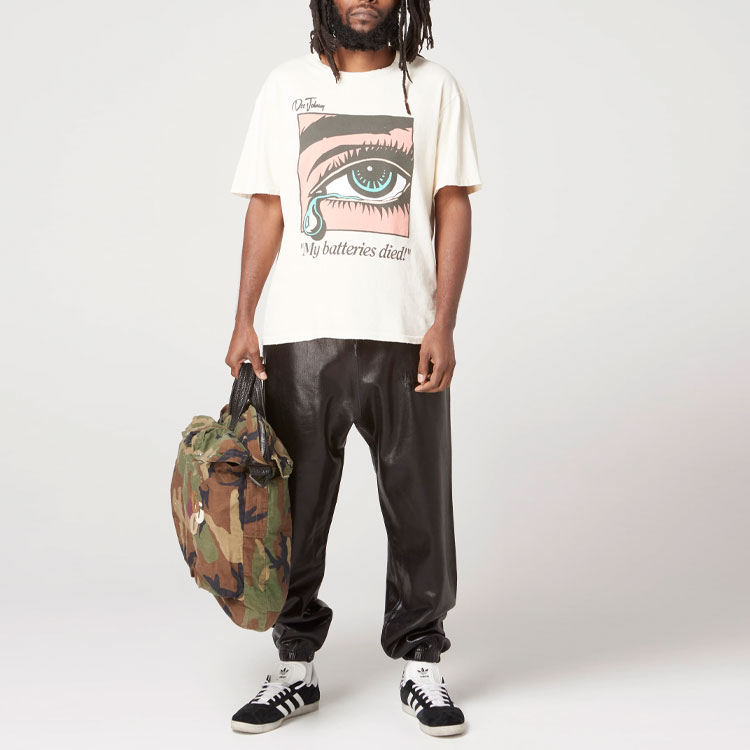 Shop Gallery Dept. Seluar Jogger Cetakan Huruf Lelaki Hitam dengan Tali Pinggang. ASP-2100-BLCK