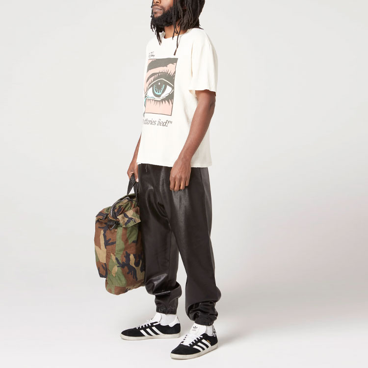 Sizing Gallery Dept. Seluar Jogger Cetakan Huruf Lelaki Hitam dengan Tali Pinggang. ASP-2100-BLCK