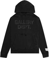 Gallery Dept. Letter Print Solid Color Hoodie Men Black ENL2000BLCK Gallery Dept. Letter Print Solid Color Hoodie Men Black ENL2000BLCK