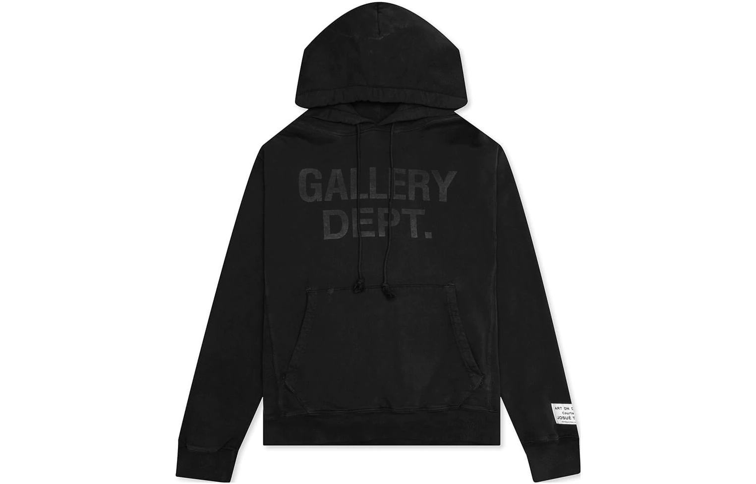Order Gallery Dept. Hoodie Lelaki Cetak Huruf Warna Hitam ENL2000BLCK