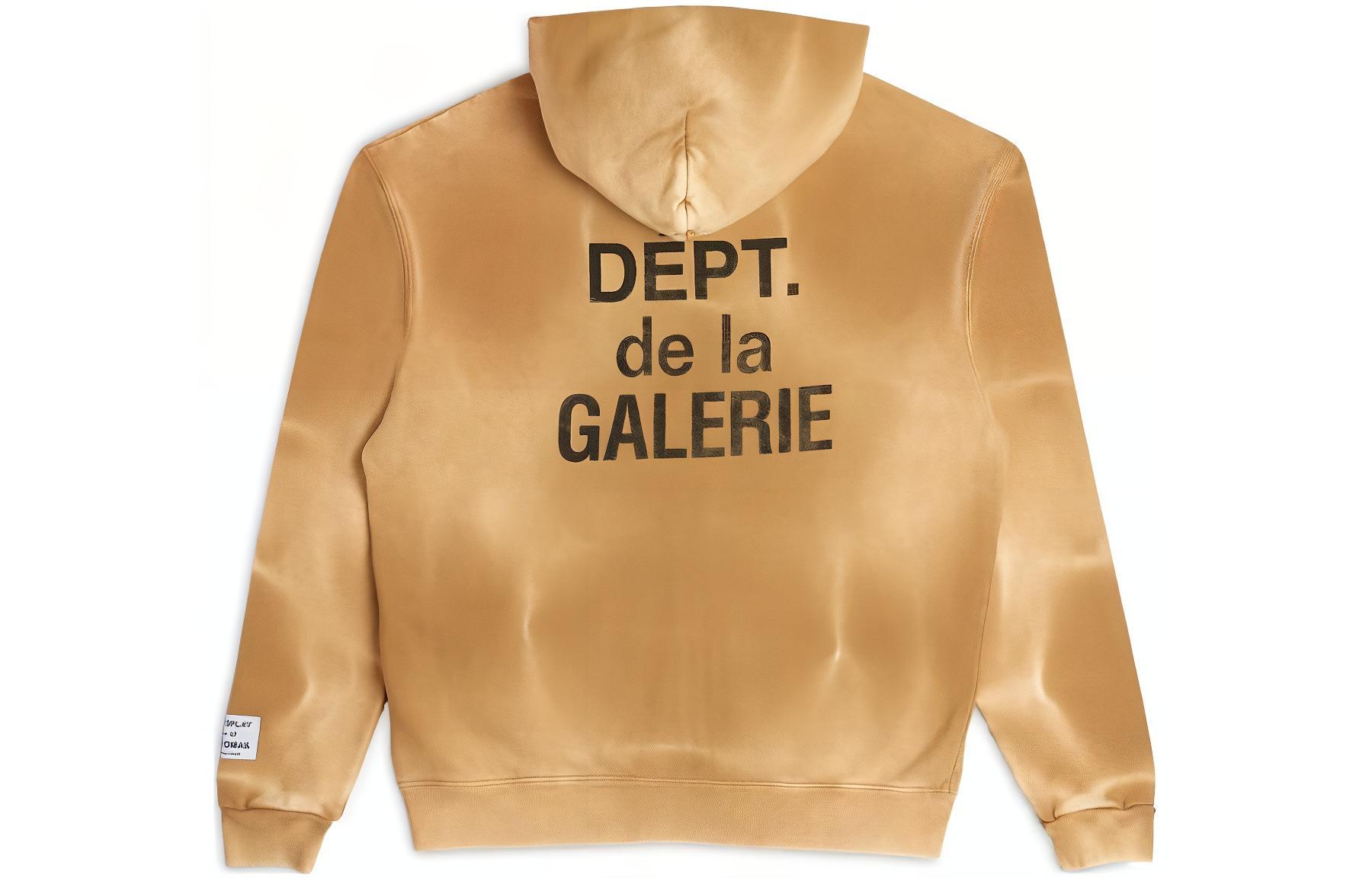 Lookbook Gallery Dept. Letter Zip Hoodie Jaket Unisex Coklat FZH-2059-TAN