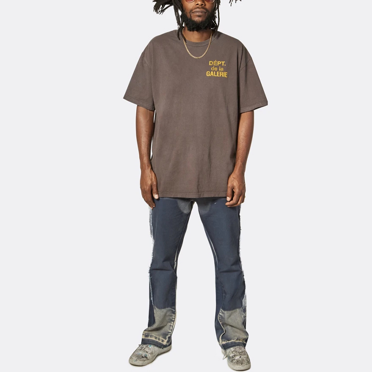 Shop Gallery Dept. Jeans Denim Azul Marino Hombre con Parche y Diseño Salpicado. GD-SS21-016