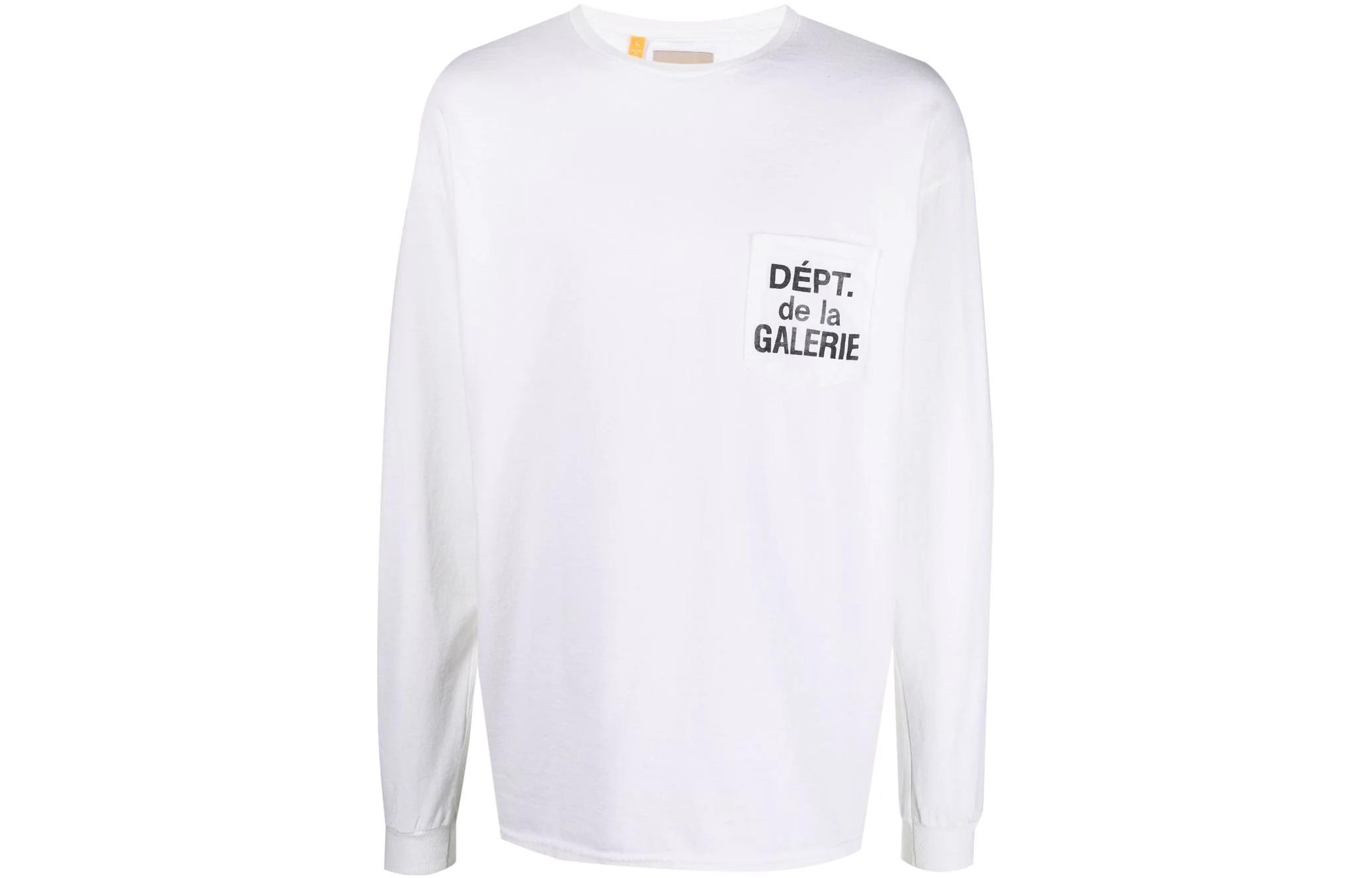Gallery Dept. SS22 Logo Print Crewneck Long Sleeve T-Shirt Men White FRP1130WHTE