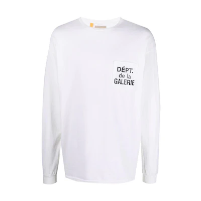 Gallery Dept. SS22 Logo Print Crewneck Long Sleeve T-Shirt Men White FRP1130WHTE