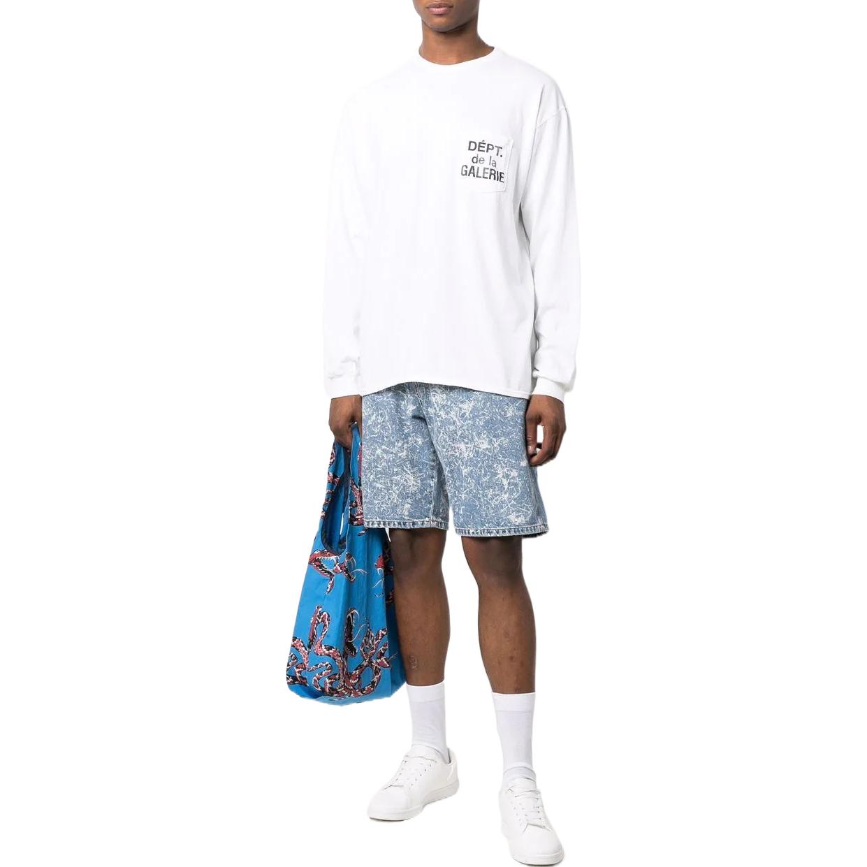 Lookbook Gallery Dept. SS22 Logo Baju Lengan Panjang Leher Bulat Putih Lelaki FRP1130WHTE