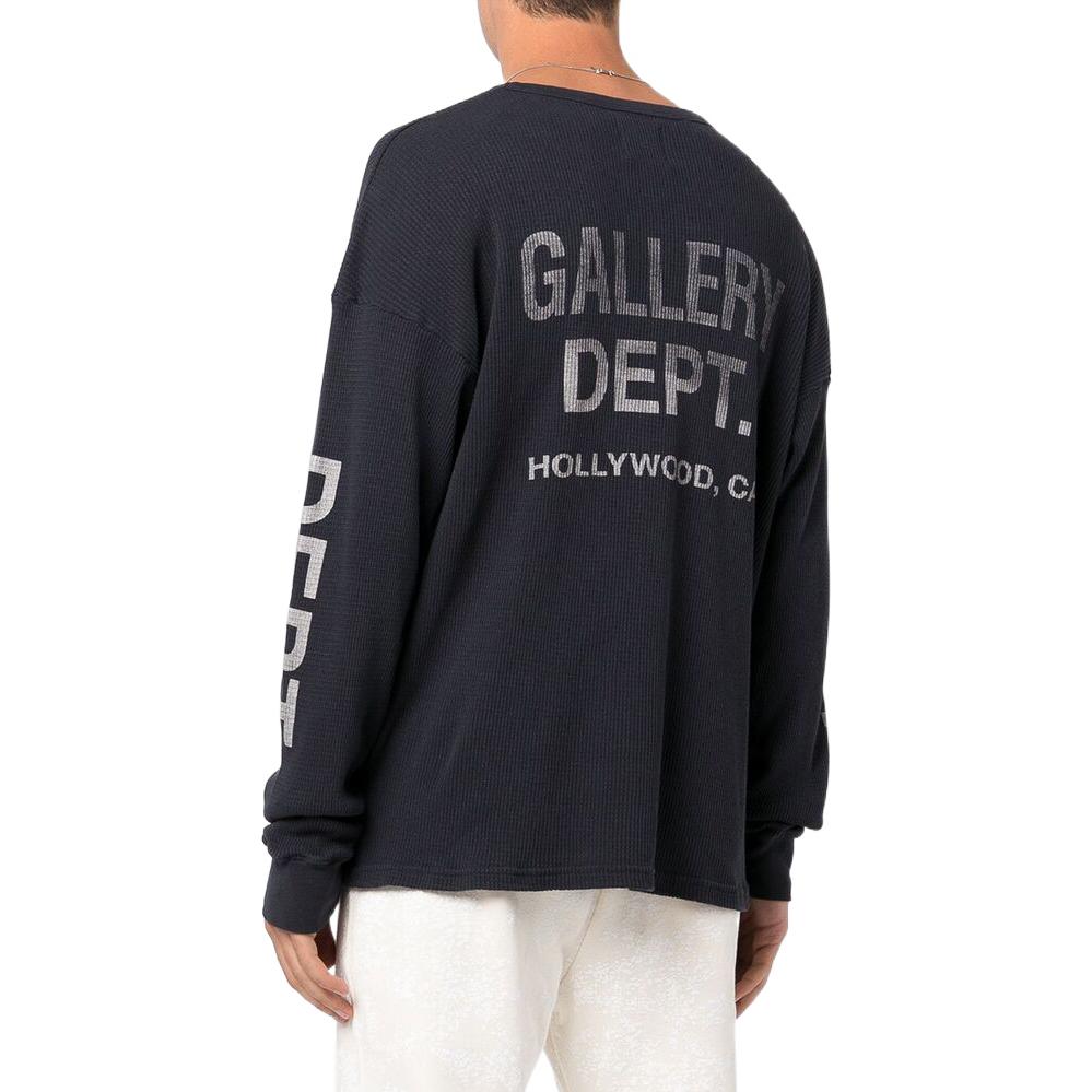 Shop Gallery Dept. SS22 Logo Cetak Baju Lengan Panjang Hitam GDT1100BLCK