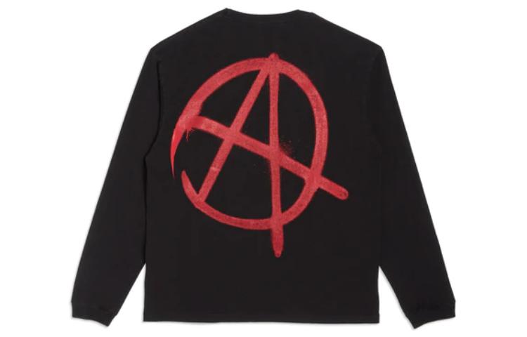 Gallery Dept. SS23 Letter Print Crewneck Long Sleeve Sweatshirt Black Men. ANAR1100BLCK