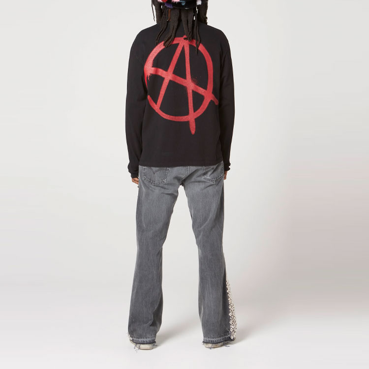 Purchase Gallery Dept. SS23 Baju Longgar Hitam Lelaki dengan Cetakan Huruf Lengan Panjang. ANAR1100BLCK