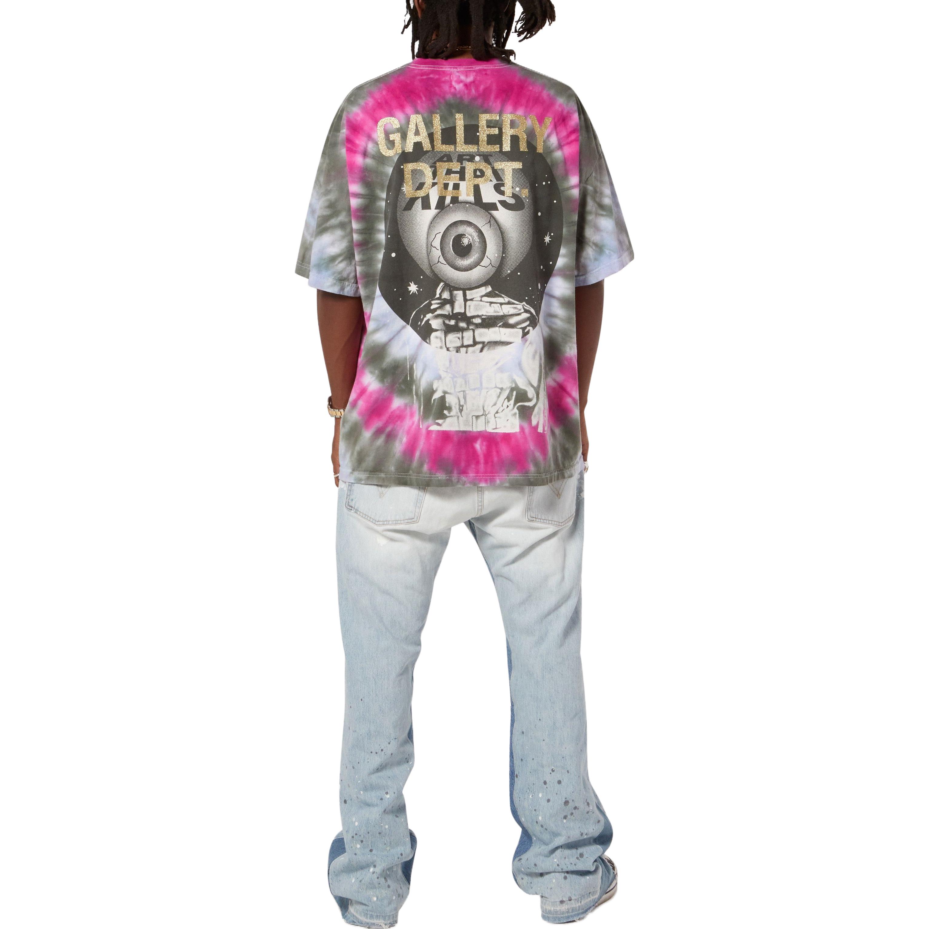 Shop Gallery Dept. SS23 Kemeja-T Lengan Pendek Cetakan Tie-Dye Abstrak Pelbagai Warna Lelaki TR-10090-TIDY