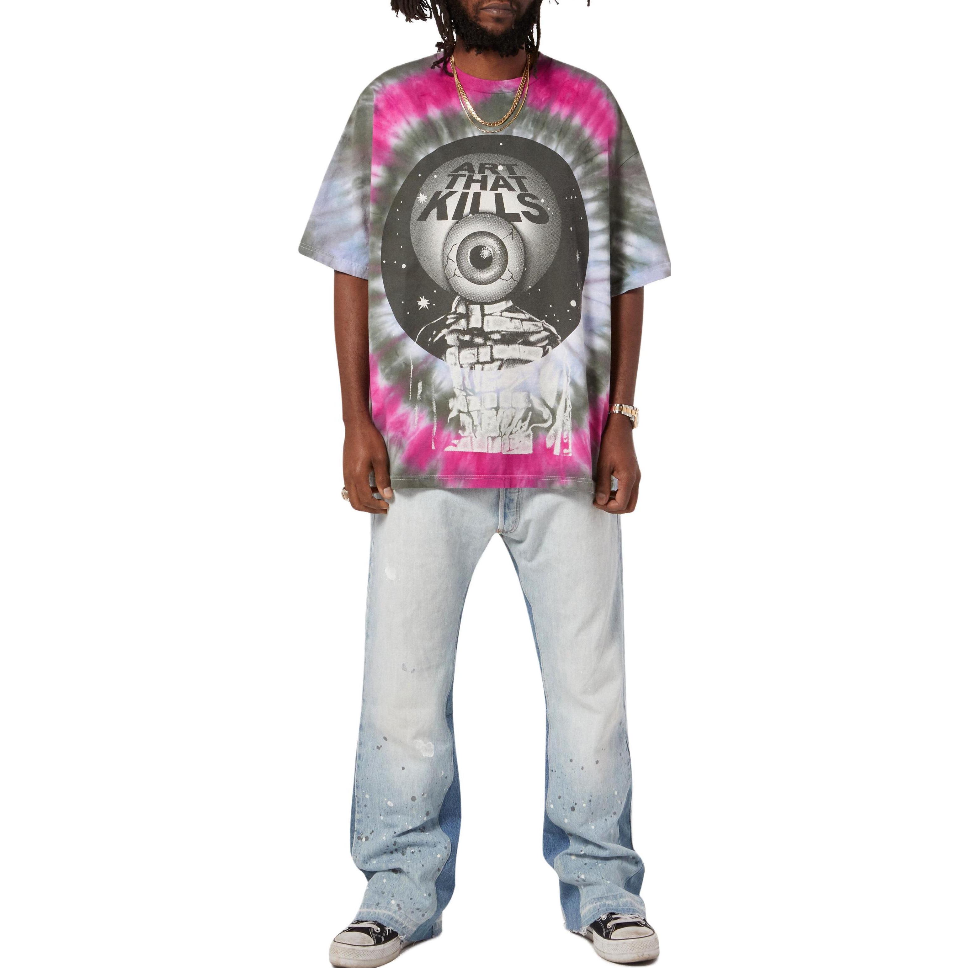 Details for Gallery Dept. SS23 Kemeja-T Lengan Pendek Cetakan Tie-Dye Abstrak Pelbagai Warna Lelaki TR-10090-TIDY