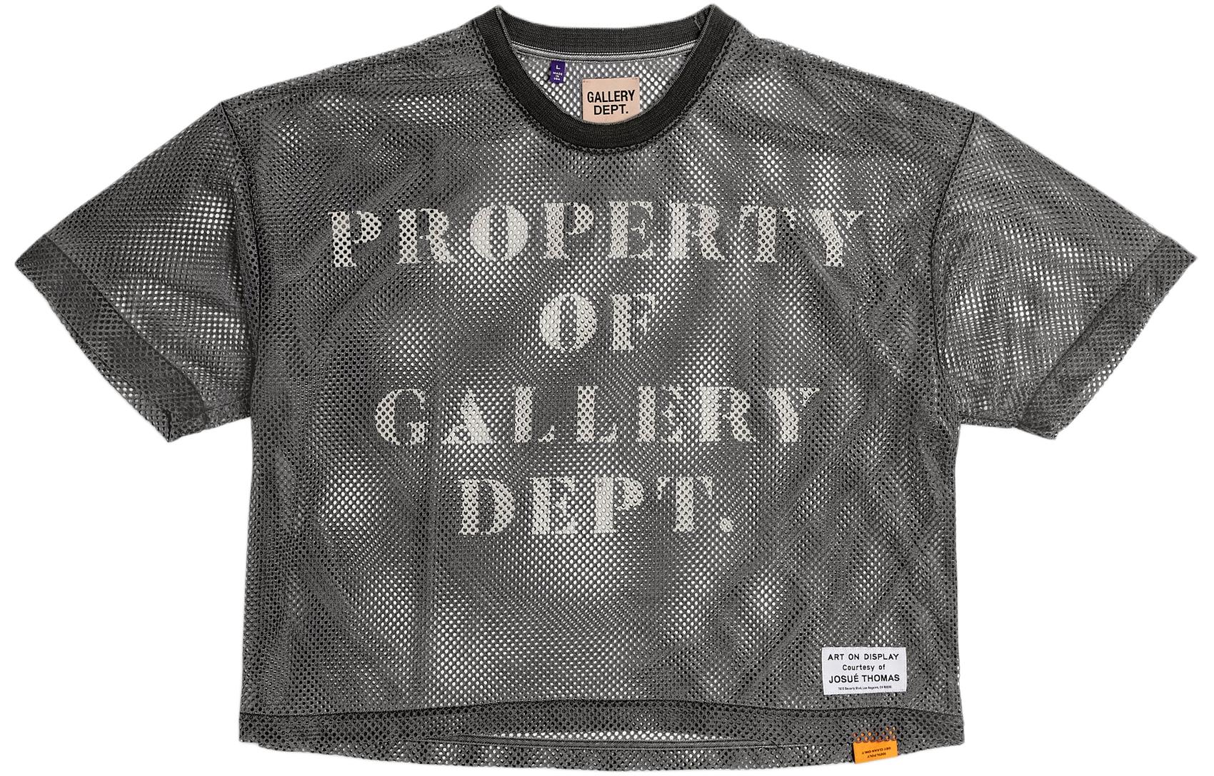 Gallery Dept. SS24 Cutout Logo Crewneck Short Sleeve Football Shirt Black Men. PRCJ-1030-WBLK-M