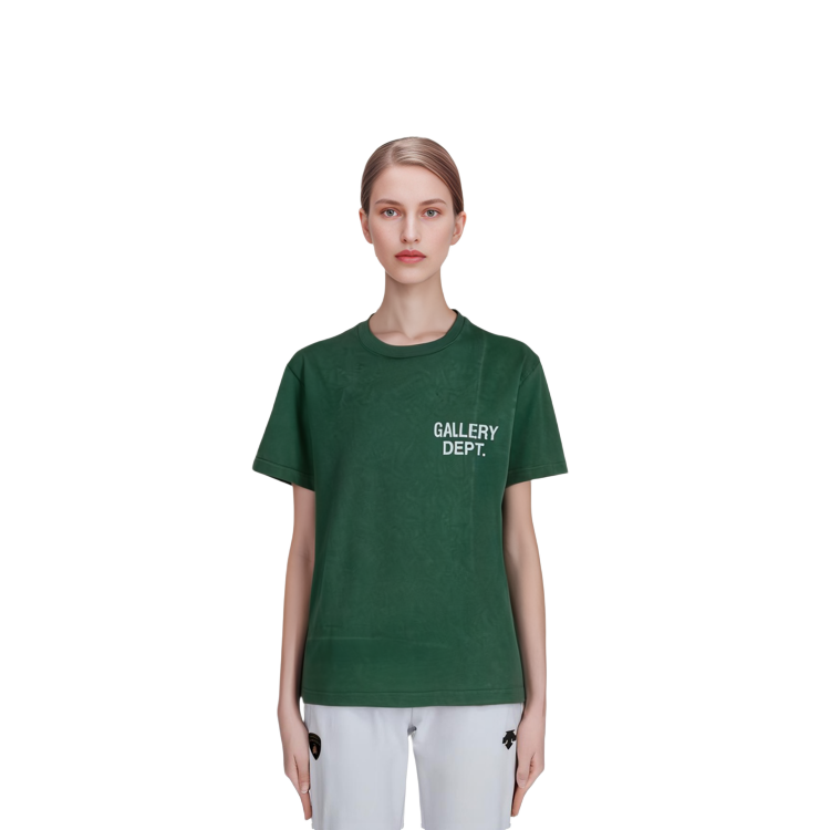 Sizing Gallery Dept. Kemeja-T Lengan Pendek Hijau Unisex Crewneck. VLT-1040-HGRN