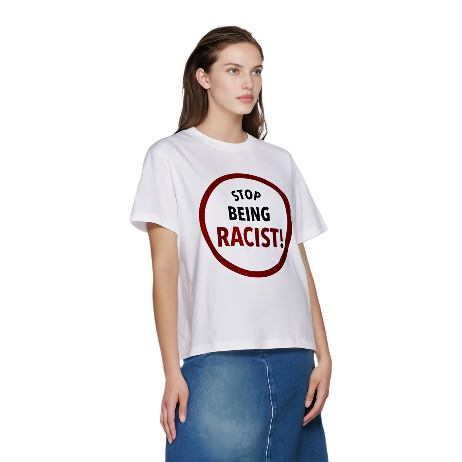 Purchase Gallery Dept. Unisex Kemeja-T Putih Leher Bulat Cetakan Huruf Lengan Pendek Kasual SBR-1030-WHTE