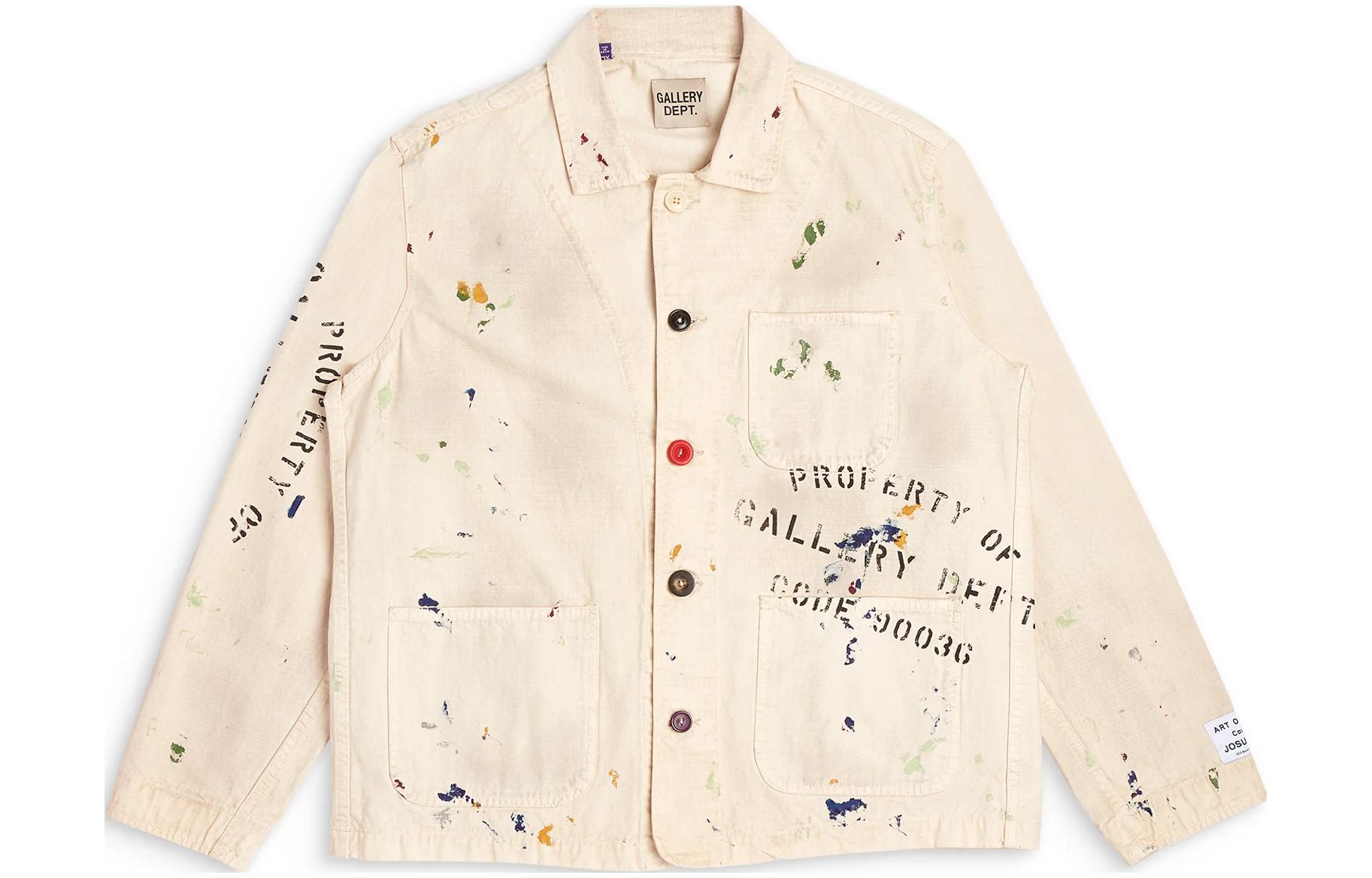 Gallery Dept Beige Collared Button-Up Casual Jacket EPJ-60030-AWHT