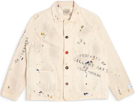 Gallery Dept Beige Collared Button-Up Casual Jacket EPJ-60030-AWHT Gallery Dept Beige Collared Button-Up Casual Jacket EPJ-60030-AWHT