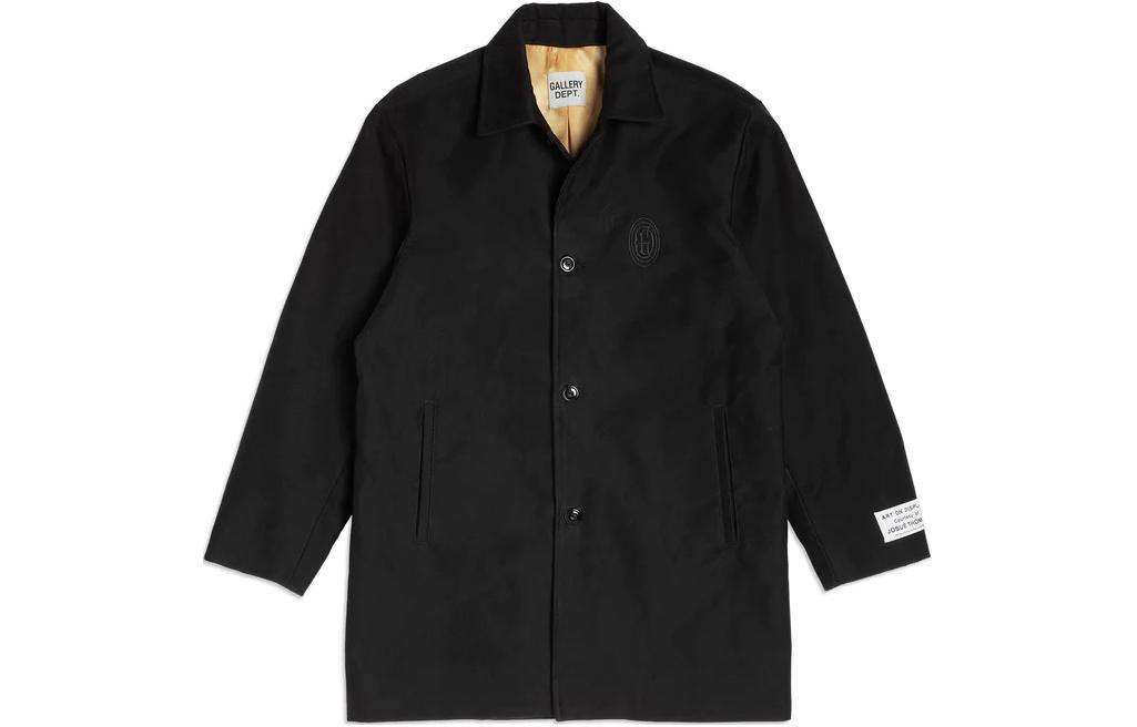 Gallery Dept Black Unisex Button-Up Pocket Jacket with Solid Collar RZJ-6000-BLCK-M