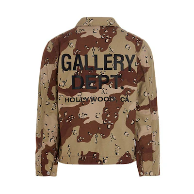 Gallery Dept Brown Camo Letter Print Long Sleeve Jacket MJK60199CHOCOLATECHIP