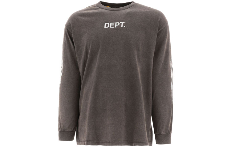 Gallery Dept Casual Long Sleeve Pullover Sweatshirt Black () DEPTFLAMESTEE-BLACK
