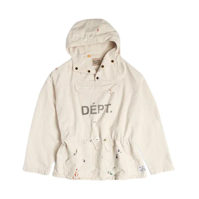 Gallery Dept Cream Letter Print Pullover Hoodie for Men GD-SS22-057