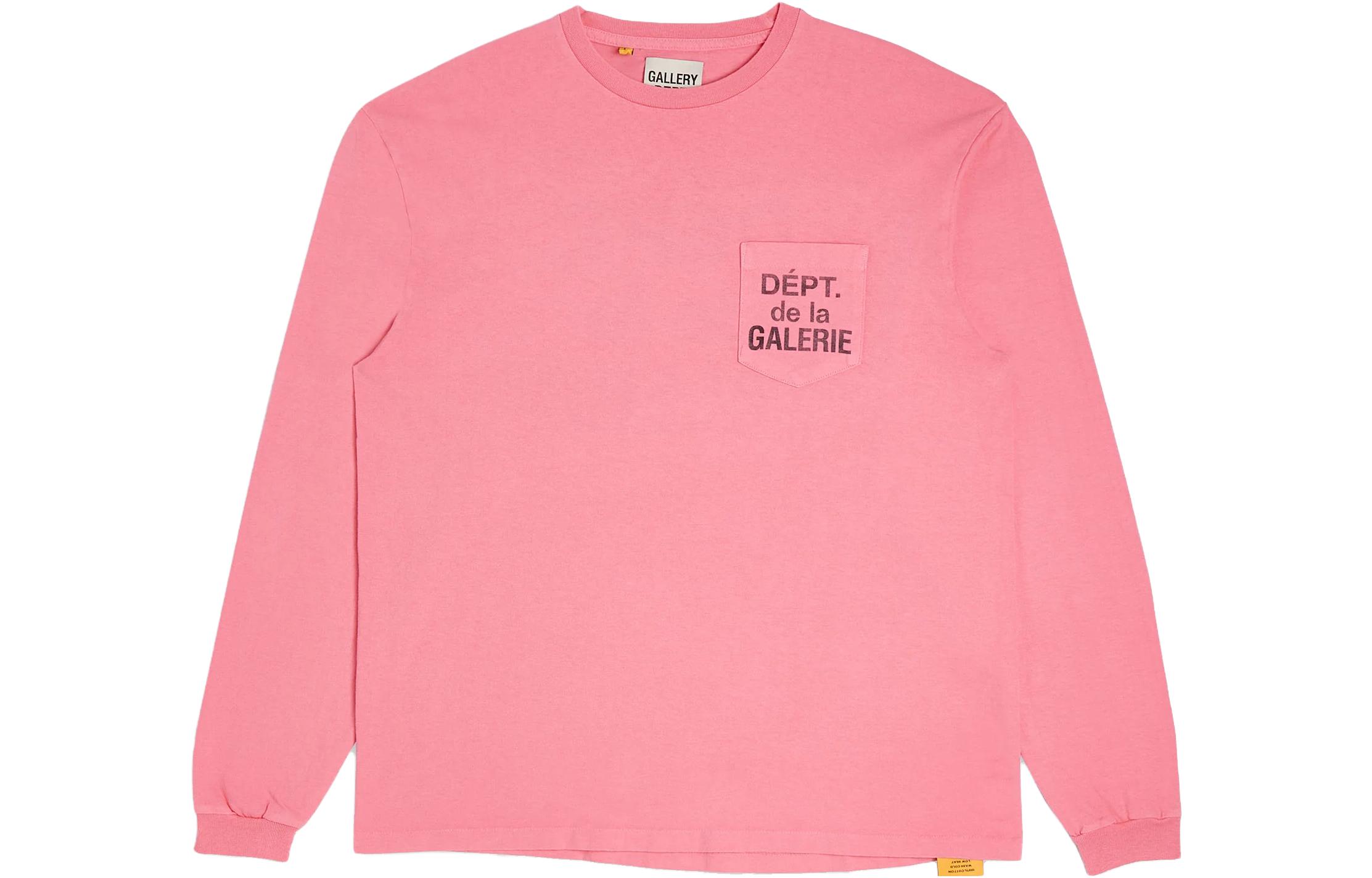 Gallery Dept Dept De La Galerie Pink Long Sleeve Pocket Tee for Men FRP1158