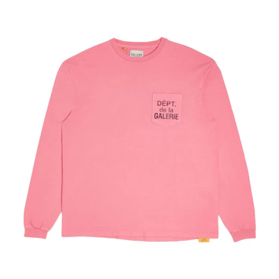 Gallery Dept Dept De La Galerie Pink Long Sleeve Pocket Tee for Men FRP1158