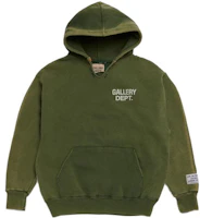Gallery Dept Distressed Long-Sleeve Hoodie Green Unisex GD-SS21-057 Gallery Dept Distressed Long-Sleeve Hoodie Green Unisex GD-SS21-057