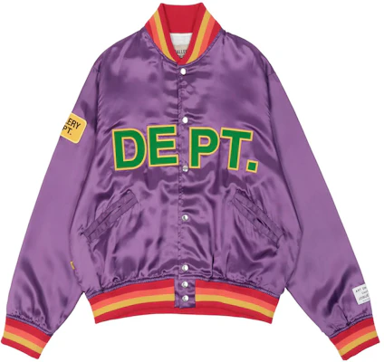 Jaket Satin Ungu Gallery Dept FW22 Lelaki dengan Sulaman Huruf MVP6043PURP Buy Jaket Satin Ungu Gallery Dept FW22 Lelaki dengan Sulaman Huruf MVP6043PURP