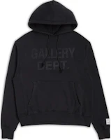 Gallery Dept FW23 Black Comfort Letter Print Hoodie Unisex Pullover Sweatshirt ENL-2000-BLCK-M Gallery Dept FW23 Black Comfort Letter Print Hoodie Unisex Pullover Sweatshirt ENL-2000-BLCK-M
