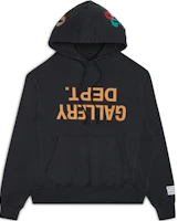 Gallery Dept FW23 Black Hoodie Pullover Sweatshirt GPFU-50009-BLCK Gallery Dept FW23 Black Hoodie Pullover Sweatshirt GPFU-50009-BLCK