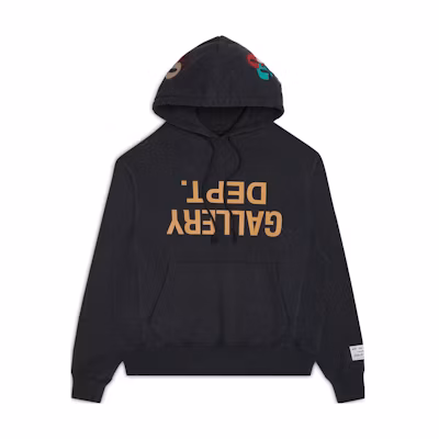 Gallery Dept FW23 Black Hoodie Pullover Sweatshirt GPFU-50009-BLCK