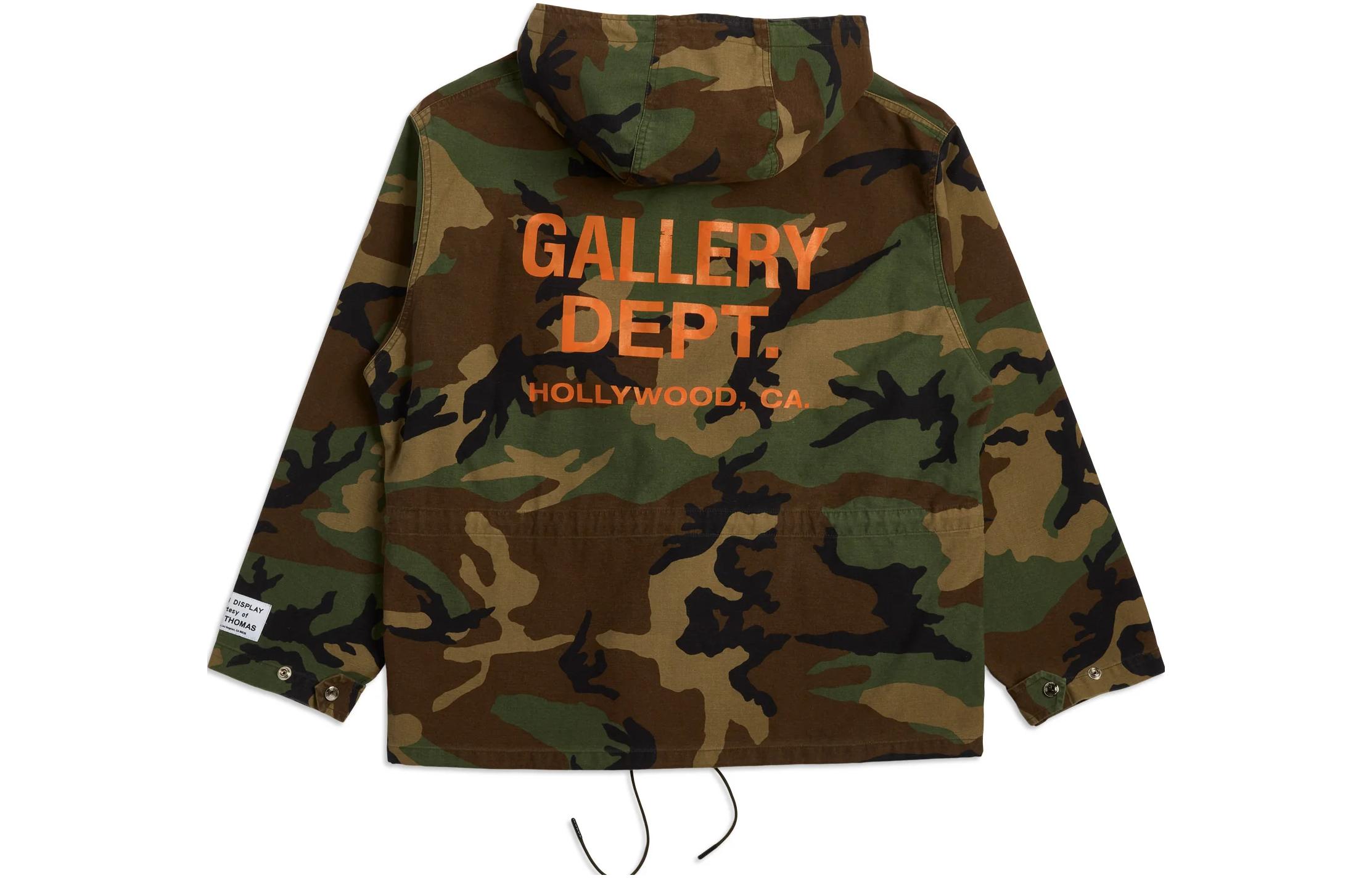 Gallery Dept FW23 Camouflage Letter Print Hoodie Jacket Unisex Camo RA-6065-MCAM-M