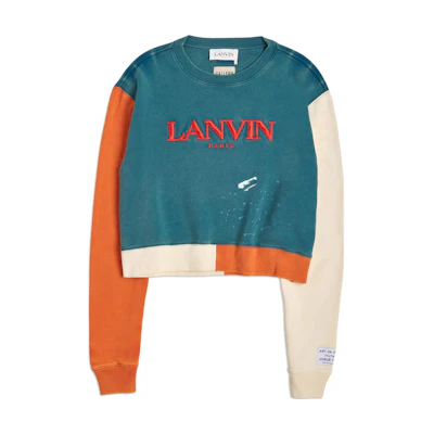 Gallery Dept FW23 Colorblock Logo Pullover Sweatshirt Unisex Multicolor Long Sleeve RW-SSG106-MULT-M