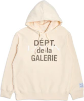 Gallery Dept FW23 Cream Alphabet Print Hoodie Unisex Pullover Long Sleeve RW-HOG003-CREM-M Gallery Dept FW23 Cream Alphabet Print Hoodie Unisex Pullover Long Sleeve RW-HOG003-CREM-M